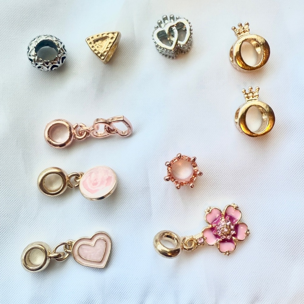 NWOT Charm Set: 10 Pieces, Gold and Silver